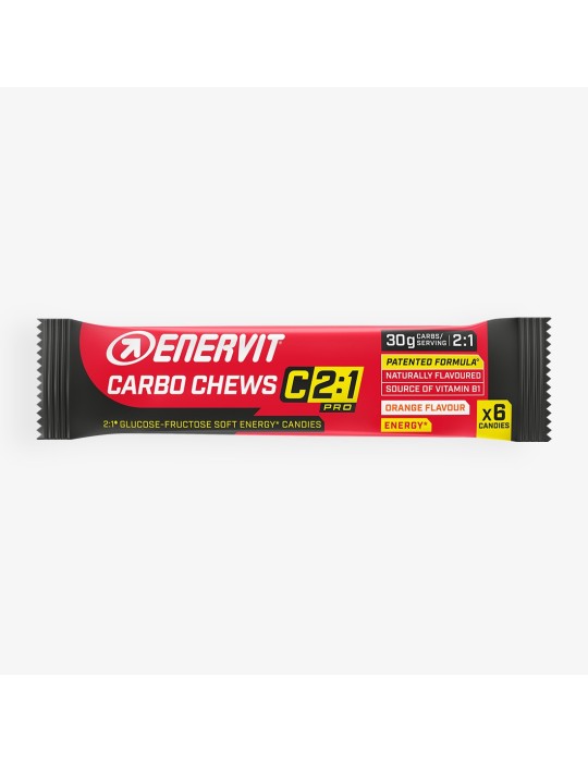 CAJA ENERVIT CARBO CHEWS C2:1 NARANJA 3X34G