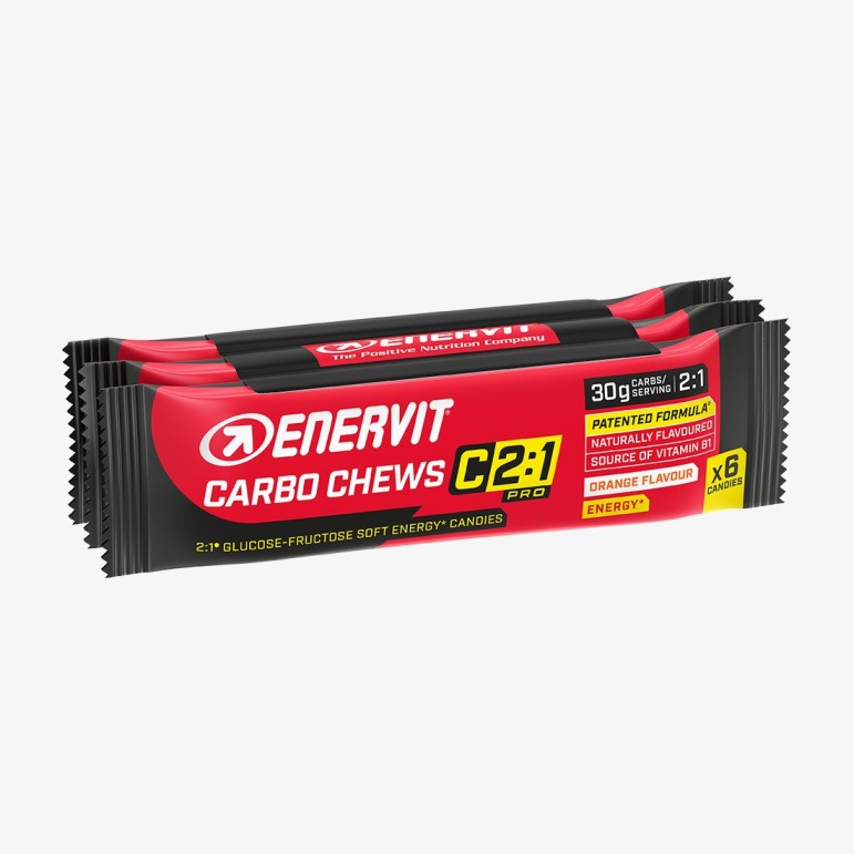 CAJA ENERVIT CARBO CHEWS C2:1 NARANJA 3X34G