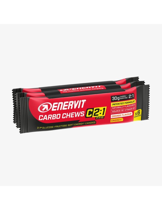 CAJA ENERVIT CARBO CHEWS C2:1 NARANJA 3X34G
